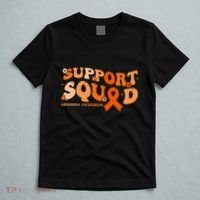Support Squad Orange Ribbon Leukemia Blood Cancer Awareness T-Shirt thumb 5