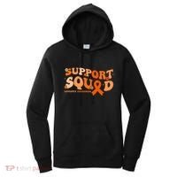Support Squad Orange Ribbon Leukemia Blood Cancer Awareness Women's Hoodie thumb 0