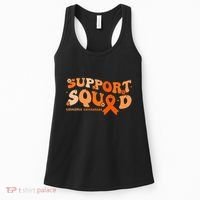 Support Squad Orange Ribbon Leukemia Blood Cancer Awareness Women's Tank Top thumb 0