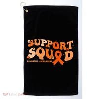 Support Squad Orange Ribbon Leukemia Blood Cancer Awareness Golf Towel thumb 0