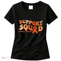 Support Squad Orange Ribbon Leukemia Blood Cancer Awareness Women's T-Shirt thumb 0