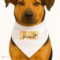 Spooky Season October Festive Halloween USA-Made Doggie Bandana thumb 1