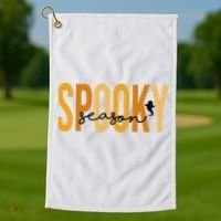 Spooky Season October Festive Halloween Golf Towel thumb 1