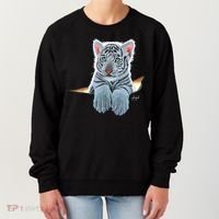 Schim Schimmel Original Artwork, White Tiger Cub Women's Sweatshirt thumb 0