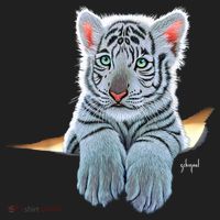 Schim Schimmel Original Artwork, White Tiger Cub Women's Sweatshirt thumb 2