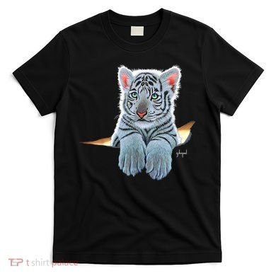 Schim Schimmel Original Artwork, White Tiger Cub T-Shirt