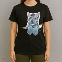 Schim Schimmel Original Artwork, White Tiger Cub T-Shirt thumb 4