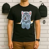 Schim Schimmel Original Artwork, White Tiger Cub T-Shirt thumb 6