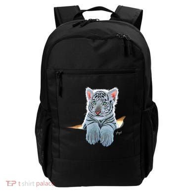 Schim Schimmel Original Artwork, White Tiger Cub Backpack