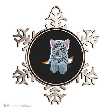 Schim Schimmel Original Artwork, White Tiger Cub Ornament