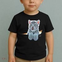 Schim Schimmel Original Artwork, White Tiger Cub Toddler T-Shirt thumb 2
