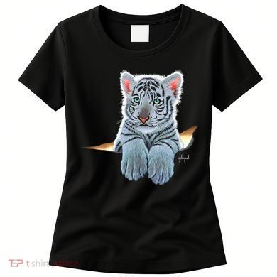 Schim Schimmel Original Artwork, White Tiger Cub Women's T-Shirt