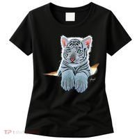 Schim Schimmel Original Artwork, White Tiger Cub Women's T-Shirt thumb 0