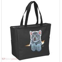 Schim Schimmel Original Artwork, White Tiger Cub Tote Bag thumb 2