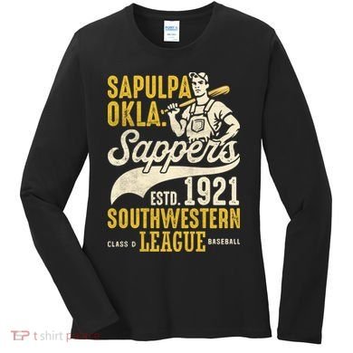 Sapulpa Sappers Oklahoma Vintage Baseball Team Women's Long Sleeve Shirt