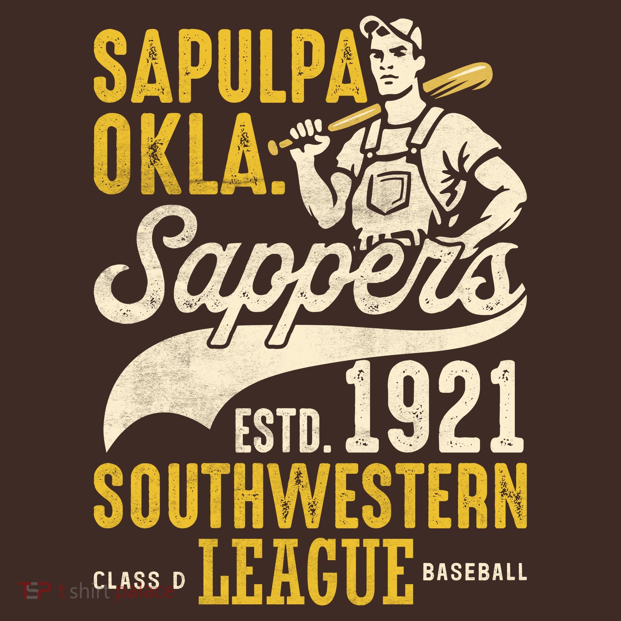 Sapulpa Sappers Oklahoma Vintage Baseball Team T-Shirt