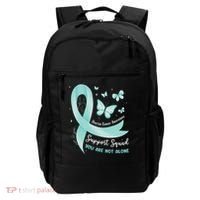 Support Squad Ovarian Cancer Awareness Teal Ribbon Butterfly Backpack thumb 0