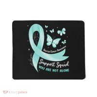 Support Squad Ovarian Cancer Awareness Teal Ribbon Butterfly Mousepad thumb 0