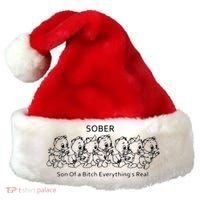 Sober Son Of A Bitch Everything's Real Santa Hat thumb 0