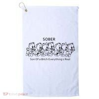 Sober Son Of A Bitch Everything's Real Golf Towel thumb 0