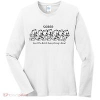 Sober Son Of A Bitch Everything's Real Women's Long Sleeve Shirt thumb 0