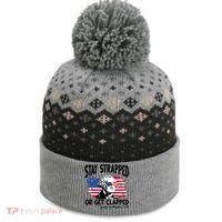 Stay Strapped Or Get Clapped George Washington 1776 The Baniff Cuffed Pom Beanie thumb 0