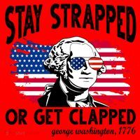 Stay Strapped Or Get Clapped George Washington 1776 Santa Hat thumb 1
