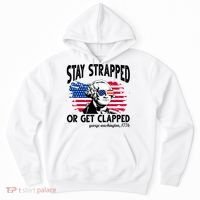 Stay Strapped Or Get Clapped George Washington 1776 Hoodie thumb 0