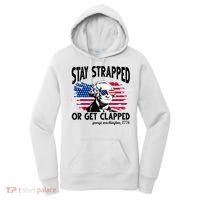 Stay Strapped Or Get Clapped George Washington 1776 Women's Hoodie thumb 0
