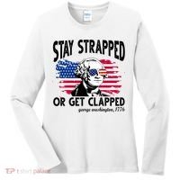 Stay Strapped Or Get Clapped George Washington 1776 Women's Long Sleeve Shirt thumb 0