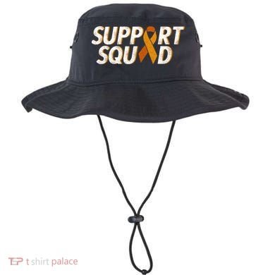 Support Squad Orange Ribbon Kidney Cancer Awareness Gift Bucket Hat