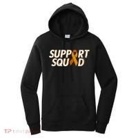 Support Squad Orange Ribbon Kidney Cancer Awareness Gift Women's Hoodie thumb 0