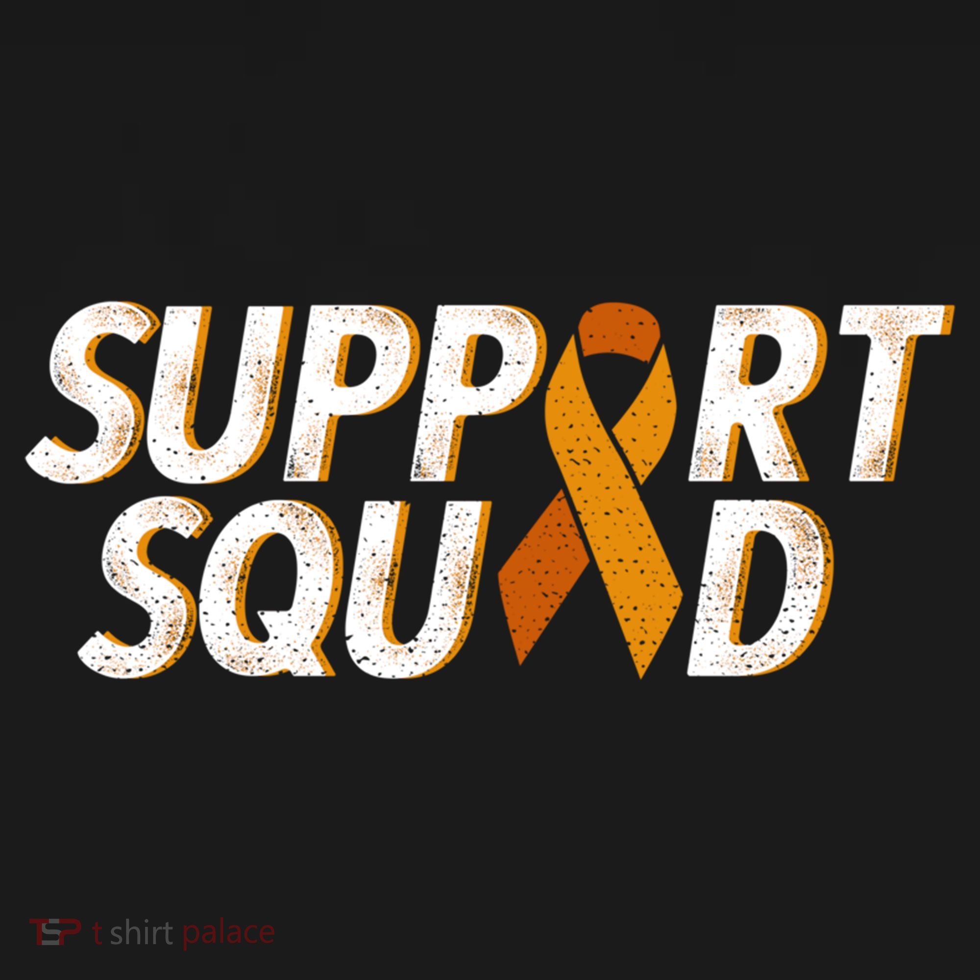 Support Squad Orange Ribbon Kidney Cancer Awareness Gift Women's Hoodie