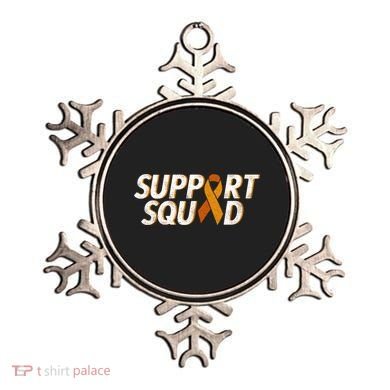 Support Squad Orange Ribbon Kidney Cancer Awareness Gift Ornament