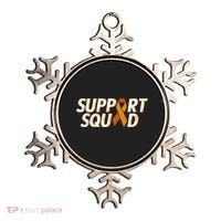 Support Squad Orange Ribbon Kidney Cancer Awareness Gift Ornament thumb 0