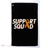 Support Squad Orange Ribbon Kidney Cancer Awareness Gift Golf Towel thumb 0