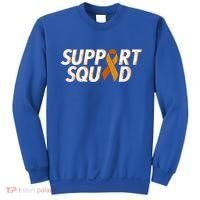 Support Squad Orange Ribbon Kidney Cancer Awareness Gift Sweatshirt thumb 0