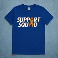 Support Squad Orange Ribbon Kidney Cancer Awareness Gift T-Shirt thumb 5
