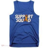 Support Squad Orange Ribbon Kidney Cancer Awareness Gift Tank Top thumb 0