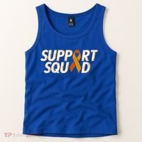 Support Squad Orange Ribbon Kidney Cancer Awareness Gift Tank Top thumb 2