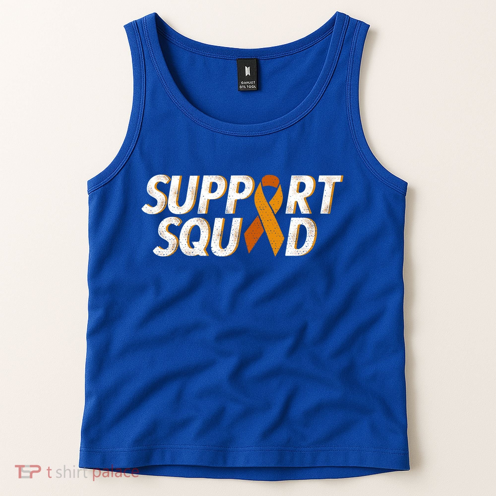 Support Squad Orange Ribbon Kidney Cancer Awareness Gift Tank Top