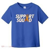 Support Squad Orange Ribbon Kidney Cancer Awareness Gift Toddler T-Shirt thumb 0