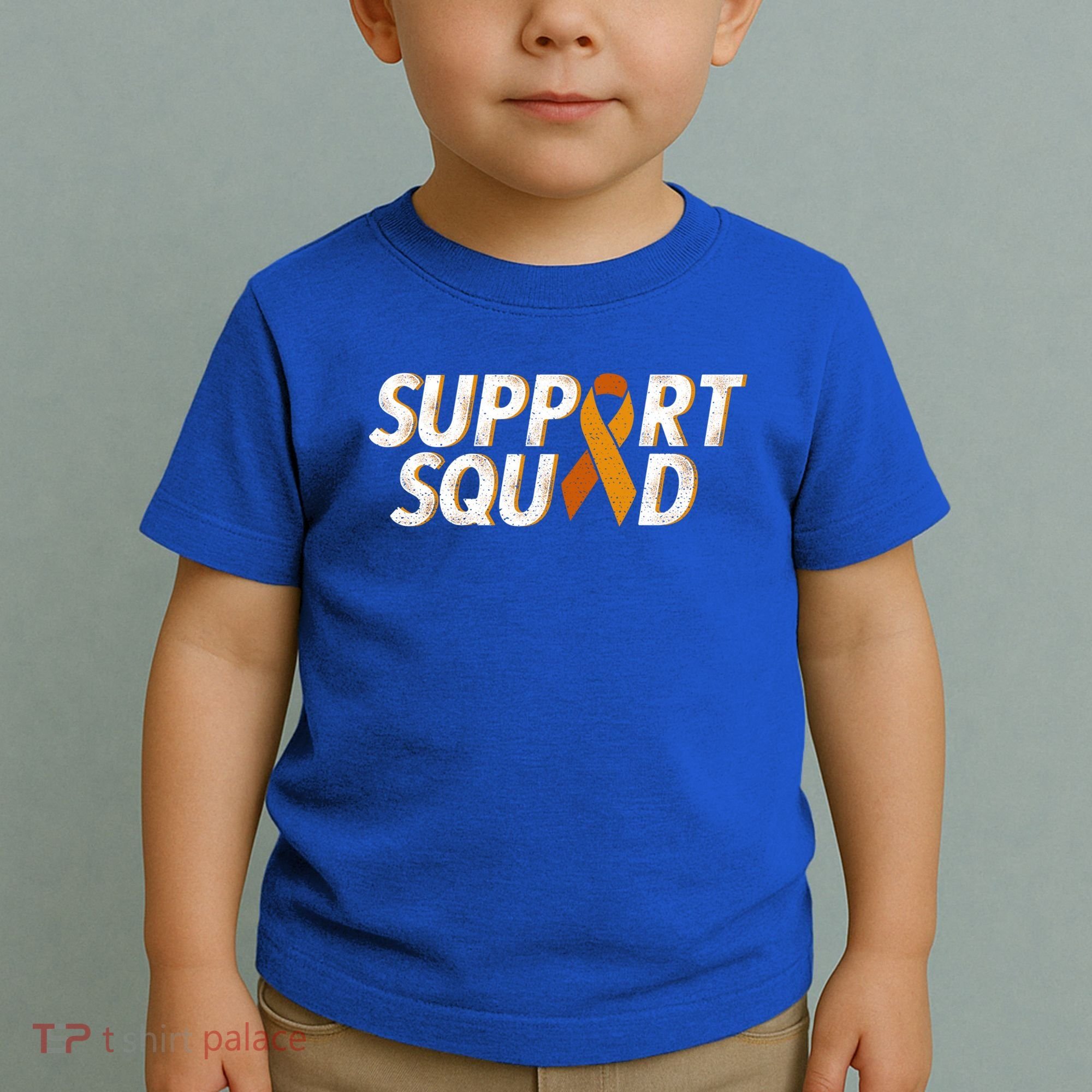 Support Squad Orange Ribbon Kidney Cancer Awareness Gift Toddler T-Shirt