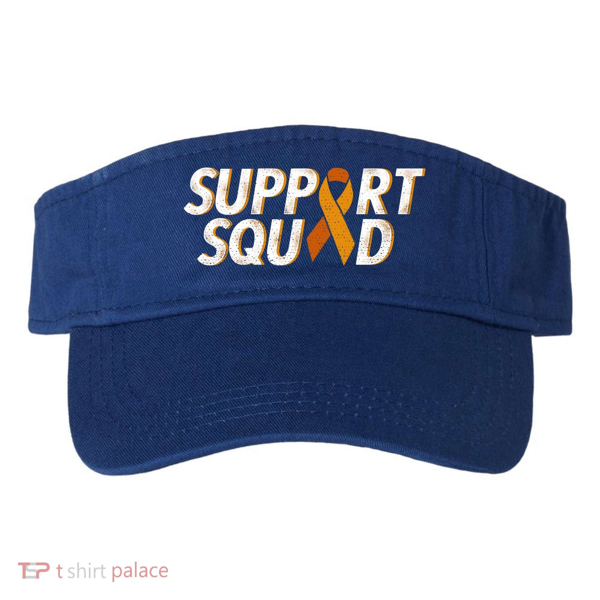 Support Squad Orange Ribbon Kidney Cancer Awareness Gift Visor