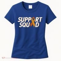 Support Squad Orange Ribbon Kidney Cancer Awareness Gift Women's T-Shirt thumb 0