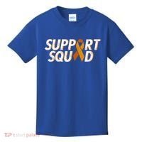Support Squad Orange Ribbon Kidney Cancer Awareness Gift Kids T-Shirt thumb 0