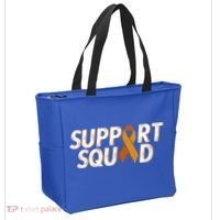 Support Squad Orange Ribbon Kidney Cancer Awareness Gift Tote Bag thumb 2