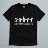 Sober Son Of A Bitch Everythings Real Alcoholics Aa Recovery T-Shirt thumb 5