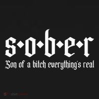 Sober Son Of A Bitch Everythings Real Alcoholics Aa Recovery Women's Hoodie thumb 2