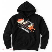 Sushi Sliding On Chopsticks Funny Graphic Plus Size Shirt For Girl Boy Unisex Hoodie thumb 0